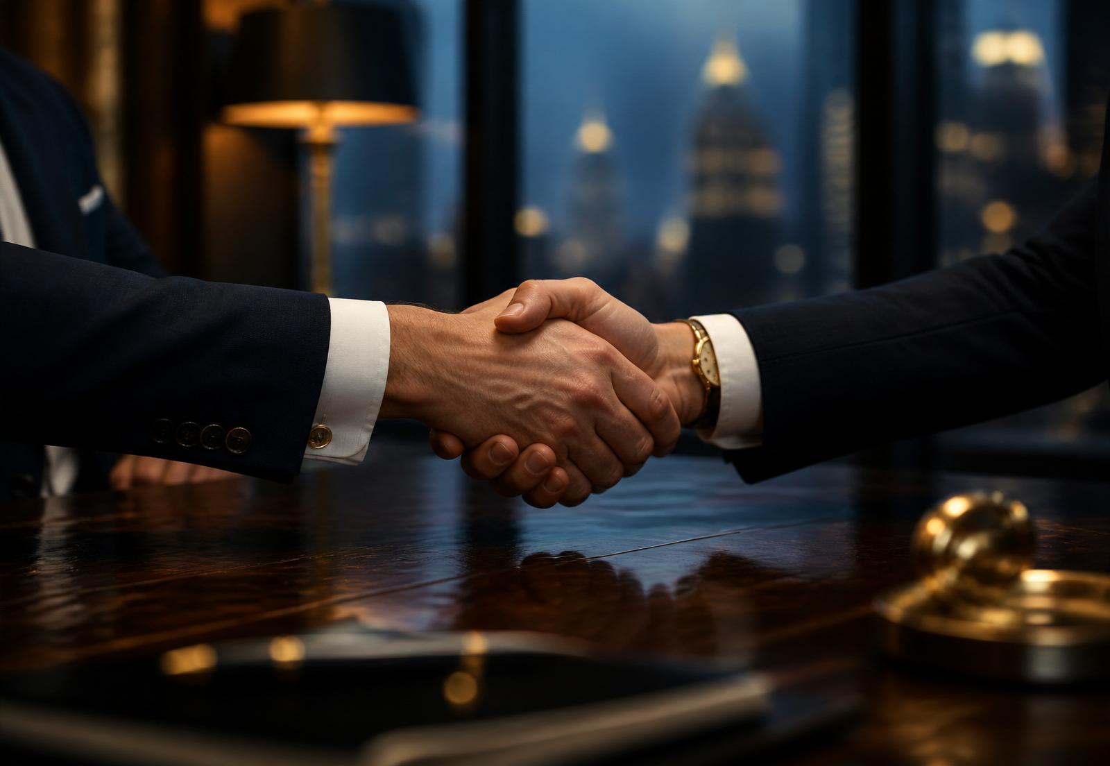 Investor handshake